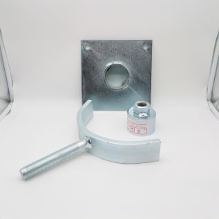 STANDON S9208 Adjustable Saddle Pipe Support, 8 in IPS Pipe, Galvanized