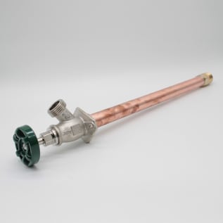 Arrowhead Brass Arrow-Breaker® 465-12QTLF 460 Heavy Duty Quick Turn® Anti-Siphon Frost-Free Wall Hydrant, 1/2 x 3/4 in Nominal, MNPT x FNPT End Style, 125 psi Pressure