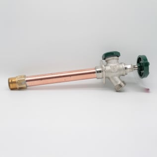 ARROWHEAD 425-06QTLF 6" FROSTPROOF ANTI SIPHON SILLCOCK W/ GREEN CAP 1/2" FIP OR 3/4" MIP QUICK TURN BRASS STEM