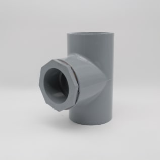 IPEX Corzan® 059607 Reducing Tee, 2-1/2 x 2-1/2 x 2 in, Socket, SCH 80/XH, CPVC