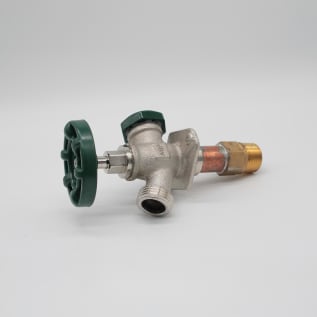 ARROWHEAD 425-02QTLF 2" FROSTPROOF ANTI SIPHON SILLCOCK W/ GREEN CAP 1/2" FIP OR 3/4" MIP QUICK TURN BRASS STEM LEAD FREE