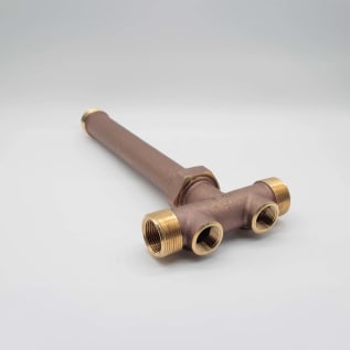 BOSHART 2-07TKO-13-2UNL 1-1/4" BRASS UNION TANK TEE 13" LAY