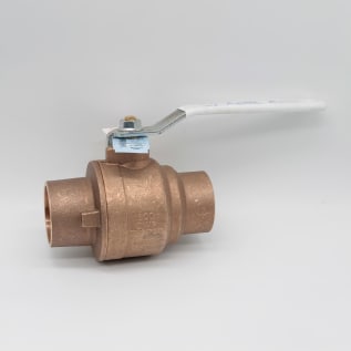 Apollo™ 77CLF20801A 77CLF-A 2-Piece Ball Valve, 2 in Nominal, Solder End Style, Bronze Body, Full Port, RPTFE Softgoods, Domestic