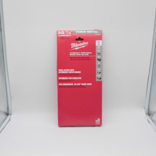 Milwaukee® 48-39-0508 Compact Portable Band Saw Blade, 35-3/8 in L, 1/2 in W x 0.02 in THK, 10 TPI, Bi-Metal Body