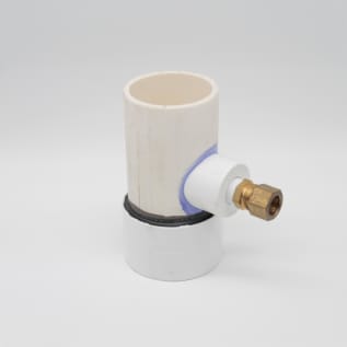 PSP MAC26PVC TP26 2" PVC TRAP PRIMER WITH 3/8" NPT X 1/2" OD COMP BAP ADAPTER