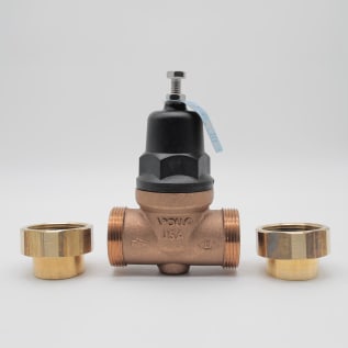 Apollo™ 36ELF12501T 36ELF Double Union Lead Free Pressure Reducing Valve, 1 in Nominal, FNPT End Style, 15 to 75 psi Pressure, Bronze Body, Domestic