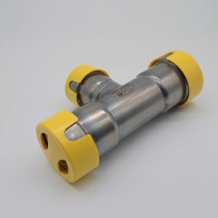 POWERPRESS 1-1/4"X1-1/4"X1" CS TEE YELLOW GAS PWR7481749