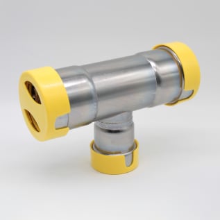 POWERPRESS 2"X2"X1-1/4" CS TEE YELLOW GAS PWR7481826