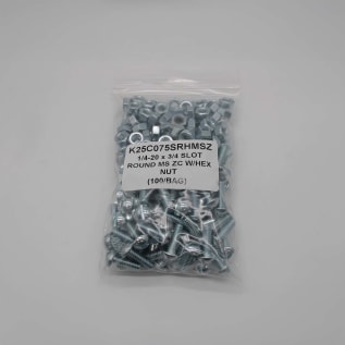 1/4"X3/4" RD HD MACH SCREW W/ NUT ZINC (SOLD IN PACK 100 PER BAG)