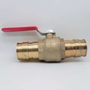 RWV® 5015AB 3 Ball Valve With Handle, 3 in, Barb, Brass Body, Regular Port, Double NBR Softgoods