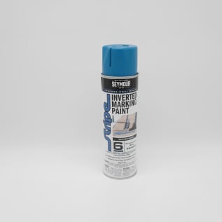SEYMOUR® STRIPE® 20-653 Water Base Inverted Tip Marker, 20 oz Container, Aerosal Spray Form, Precaution Blue, 15 min Curing