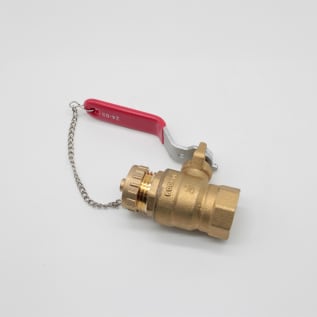 LL RED-WHITE 5586AB 3/4" IPS 600WOG HOSE END FULL PORT BALL VALVE WITH CAP & CHAIN