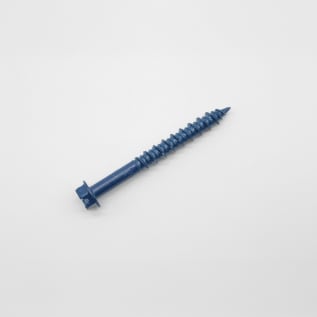 Dottie® 14H214 4560 Concrete Anchoring Screw, 1/4 in Dia, 2-1/4 in OAL, Hex/Slotted Head Drive, Galvanized Steel