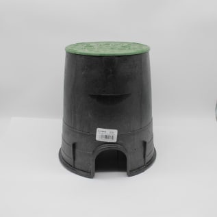 NDS® 107BC Standard Meter Box With Overlapping Green Cover, 6 in Dia 8-3/8 in H, Round Shape, Domestic