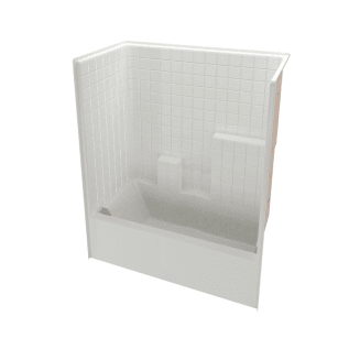 FIBERCARE ET60-32-R RH WHT TUB SHOWER STALL 4-1/4" SQUARE TILE PATTERN 60"X32"X72"