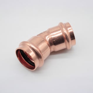 Streamline® PRS™ PF 03055 45 deg Small Elbow, 1-1/2 in Nominal, Press End Style, Wrought Copper