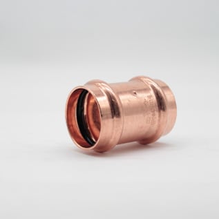 Streamline® PRS™ PF 10148 Small Diameter Coupling With Staked Stop, 1-1/4 in Nominal, Press End Style, Wrought Copper