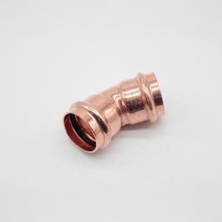 Streamline® PRS™ PF 03050 45 deg Small Elbow, 1-1/4 in Nominal, Press End Style, Wrought Copper