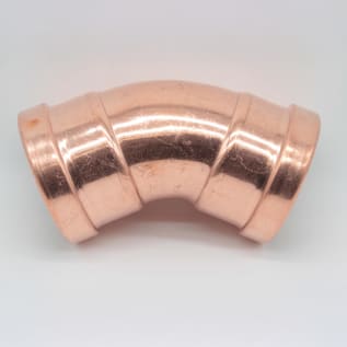 Streamline® PRS™ PF 03067 45 deg Large Elbow, 3 in Nominal, Press End Style, Wrought Copper
