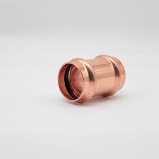 Streamline® PRS™ PF 01907 Small Diameter Coupling, 1-1/4 in Nominal, Press End Style, Wrought Copper