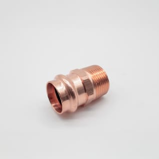 Streamline® PRS™ PF 01163 Small Adapter, 1 in Nominal, Press x MNPT End Style, Wrought Copper