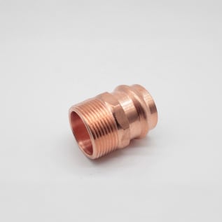 Streamline® PRS™ PF 01171 Small Adapter, 1-1/4 in Nominal, Press x MNPT End Style, Wrought Copper