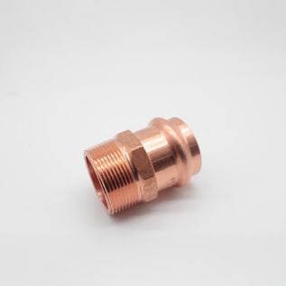 Streamline® PRS™ PF 01179 Small Adapter, 1-1/2 in Nominal, Press x MNPT End Style, Wrought Copper
