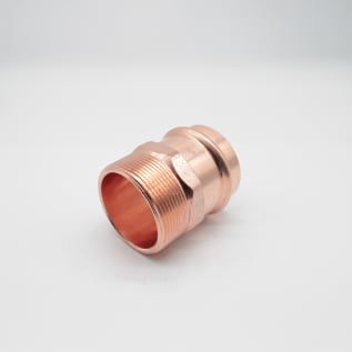 Streamline® PRS™ PF 01187 Small Adapter, 2 in Nominal, Press x MNPT End Style, Wrought Copper