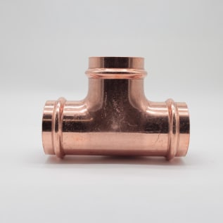 Streamline® PRS™ PF 40102 Small Tee, 2 in Nominal, Press End Style, Wrought Copper