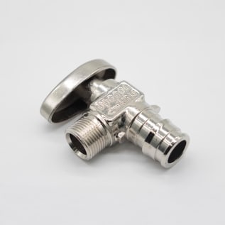 UPONOR LF5855038 1/2" PROPEX QUARTER TURN ANGLE STOP X 3/8" OD RISER * * LESS NUT & FERRULE * *