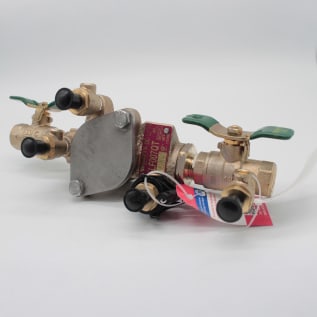 WATTS® T063230 LF007 Inline Backflow Preventer Assembly, 1/2 in Nominal, NPT End Style, Quarter-Turn Ball Valve, Lead Free Copper Silicon Alloy Body, Dual Check, Domestic