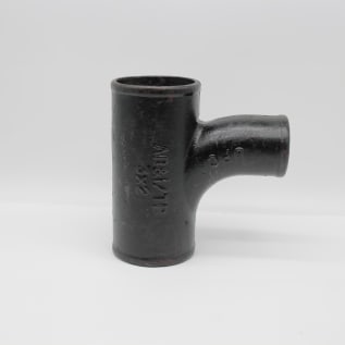 Tyler Pipe 007593 Sanitary Tee, 3 x 3 x 2 in Nominal, No-Hub End Style, Cast Iron