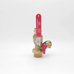 RED-WHITE 8060P-PF 1"X1" UNION VALVE WITH HOSE DRAIN PRESS X FNPT