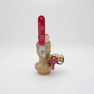 RED-WHITE 8060P-PF 1-1/4"X1-1/4" UNION VALVE WITH HOSE DRAIN PRESS X FNPT