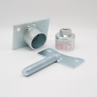 STANDON S8908 Adjustable Flanged Pipe Support, 8 in IPS Pipe, Electro-Galvanized