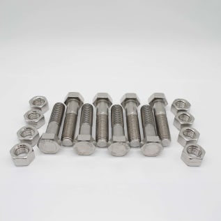 6" & 8" 304SS FLG BOLT & NUT SET CONSISTING OF 8 EA 3/4"X3-1/4" SS BOLT W/ HEX NUT (BOXED) LESS GASKET