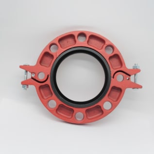 Gruvlok® 0390201143 FIG 7012 Pipe Flange With Grade E Gasket, 5 in Nominal, Ductile Iron, Grooved Connection, Domestic