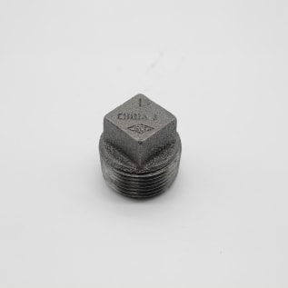 1" BLK MI CORED SQ HD PLUG