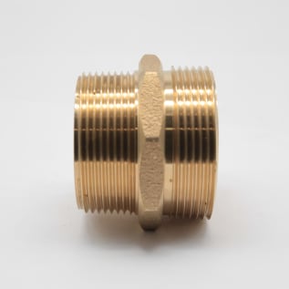 LEGEND 322-534 A-92 Hex Nipple, 2-1/2 in Nominal, NPT x NST End Style, Brass, Import