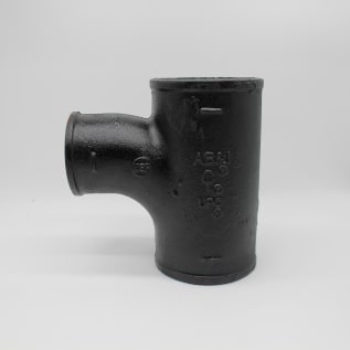 Tyler Pipe 007623 Sanitary Tee, 4 x 4 x 3 in Nominal, No-Hub End Style, Cast Iron