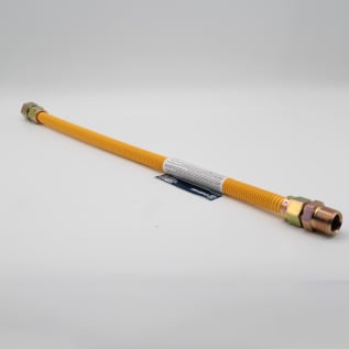 BrassCraft® ProCoat® CSSC21-24 Gas Connector, 3/4 in, FNPT Straight x MNPT Straight, 24 in L, 304L Stainless Steel, Domestic