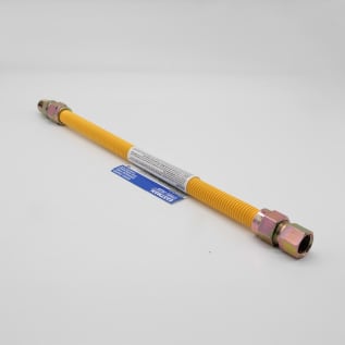 BrassCraft® ProCoat® CSSC54-18 Gas Connector, 1/2 in, FNPT Straight x MNPT Straight, 18 in L, 304L Stainless Steel, Domestic