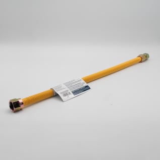 BrassCraft® ProCoat® CSSC54-24 Gas Connector, 1/2 in, FNPT Straight x MNPT Straight, 24 in L, 304L Stainless Steel, Domestic