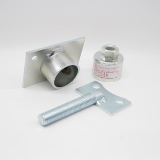 STANDON S8904 Adjustable Flanged Pipe Support, 4 in IPS Pipe, Electro-Galvanized