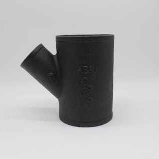 Tyler Pipe 008248 Pipe Wye-Branch, Fitting/Connector: Reducing Wye, 4 x 4 x 2 in Nominal, No-Hub End Style, Cast Iron