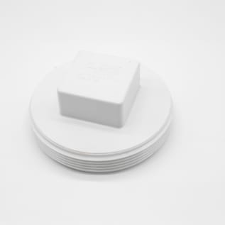 4" PVC SOLV WELD SEWER MIPT CLEAN OUT PLUG RAISED P1154 228-0004