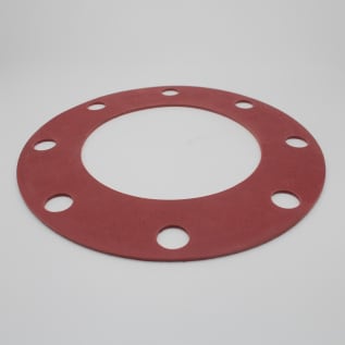 6"X1/8" RED RUBBER FULL FACE GSKT NEW STD 150 LB