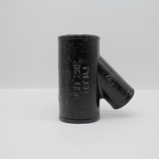 Tyler Pipe 008224 Pipe Wye-Branch, Fitting/Connector: Reducing Wye, 3 x 3 x 2 in Nominal, No-Hub End Style, Cast Iron