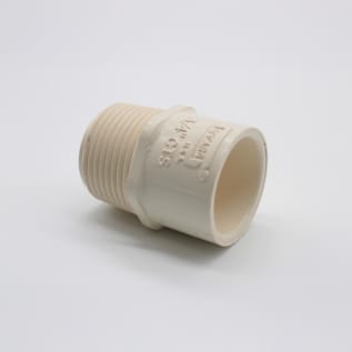 3/4" CPVC CTS SXM ADAPTER (PLASTIC) ***NOT FOR USE IN HOT WATER APPLICATIONS - CAN CAUSE LEAKS***