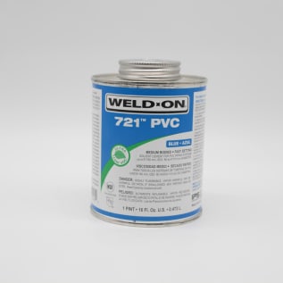 Weld-On® 721™ 10162 High Strength Low VOC Medium Body Solvent Cement, 1 pt Container, Blue